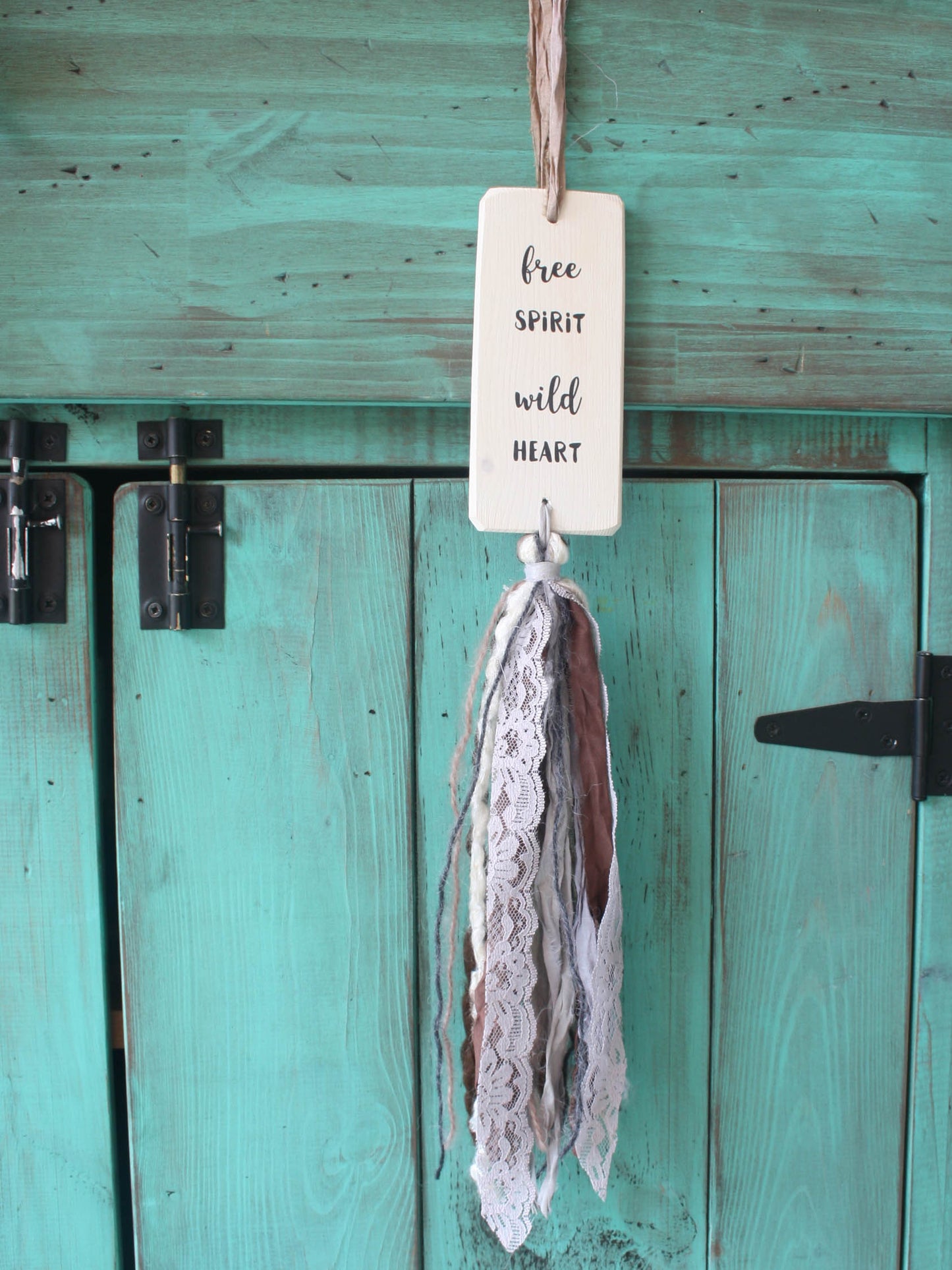Tassel Wall Hanging - Whitewash Stain - Free spirit wild heart