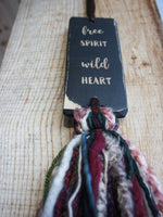 Tassel Wall Hanging - Distressed Black - Free spirit wild heart