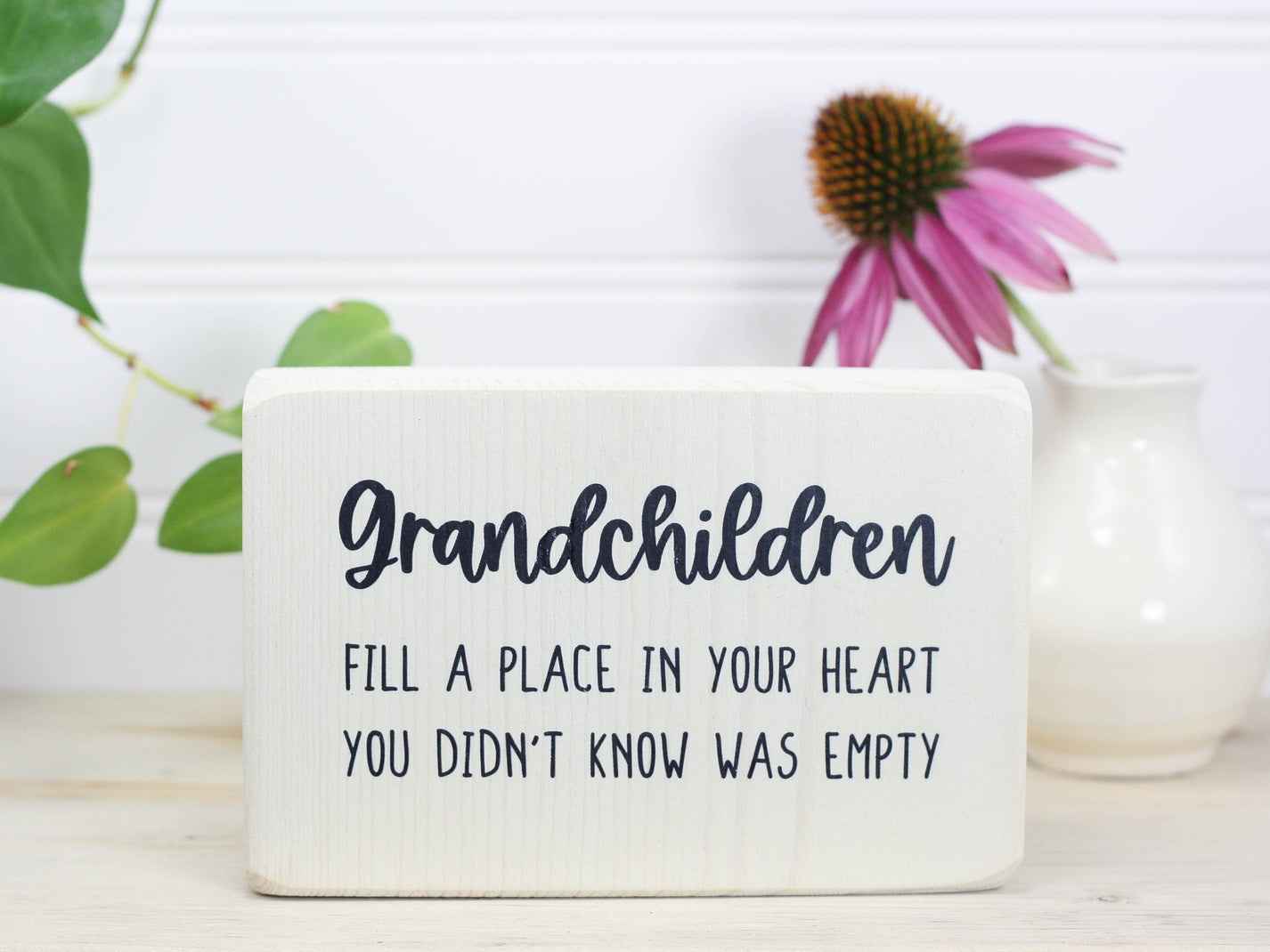 Small Wooden Sign - Grandchildren fill a place in your heart – Daisy ...